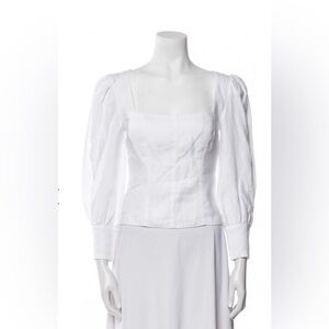 Reformation White Linen Blouse | Size 4 | Very Good Condition